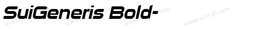 SuiGeneris Bold字体转换